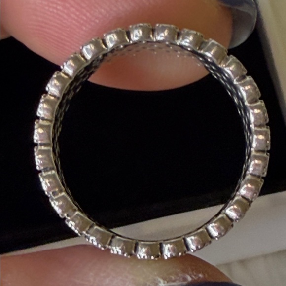 Authentic PANDORA 925 ale Pave Thick Lavish Sparkling Ring size 8 196313CZ - Picture 5 of 8